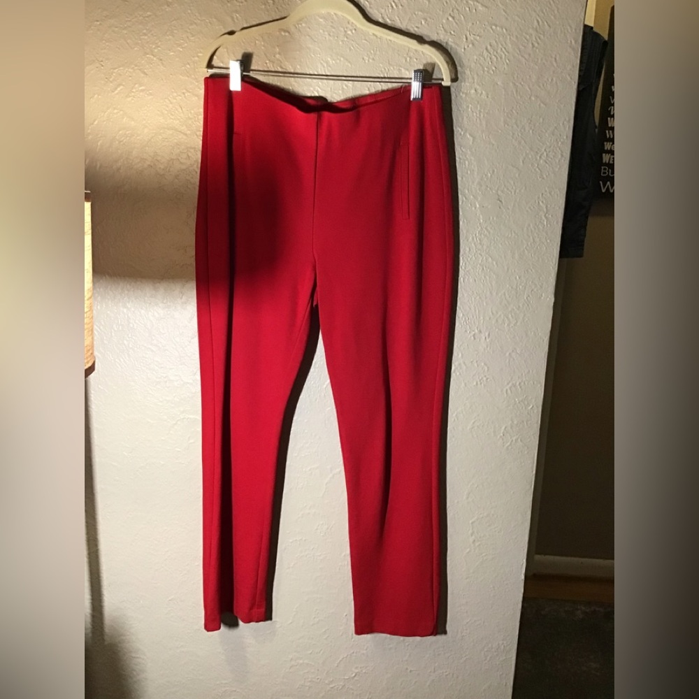Chico's Red Straight Leg Pants